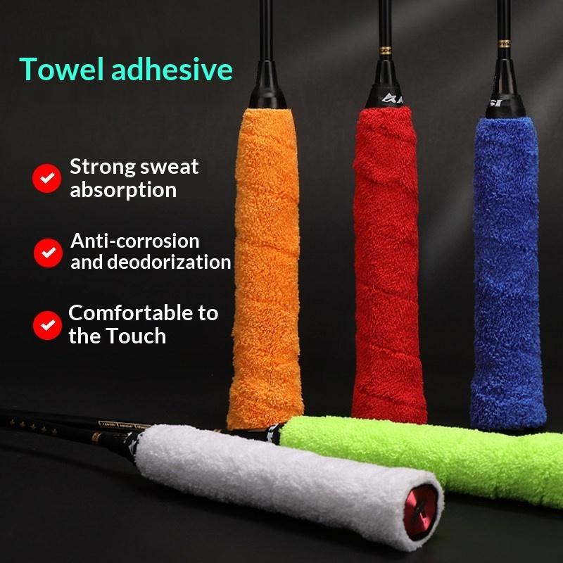 Badminton Grip Tape - شريط مضاد للانزلاق وماص للعرق، سميك،