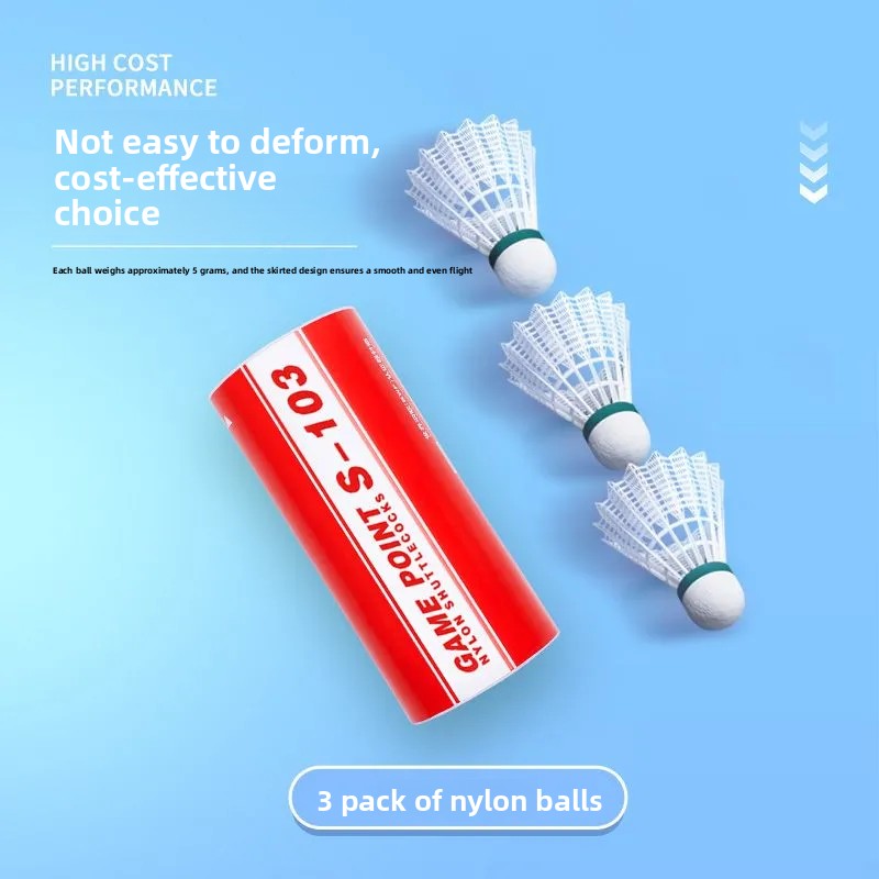 Badminton Shuttlecock - 1 أنبوب يحتوي على 3 قطع
